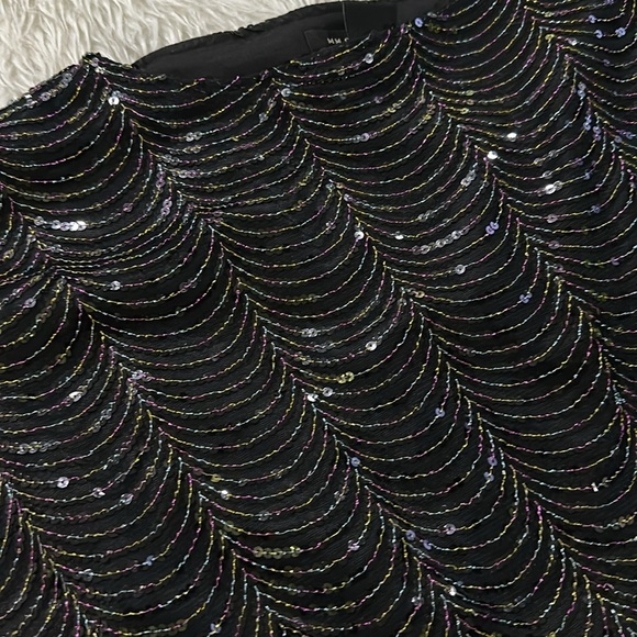 Miss me couture black sparkling sequins top size small - Picture 3 of 6